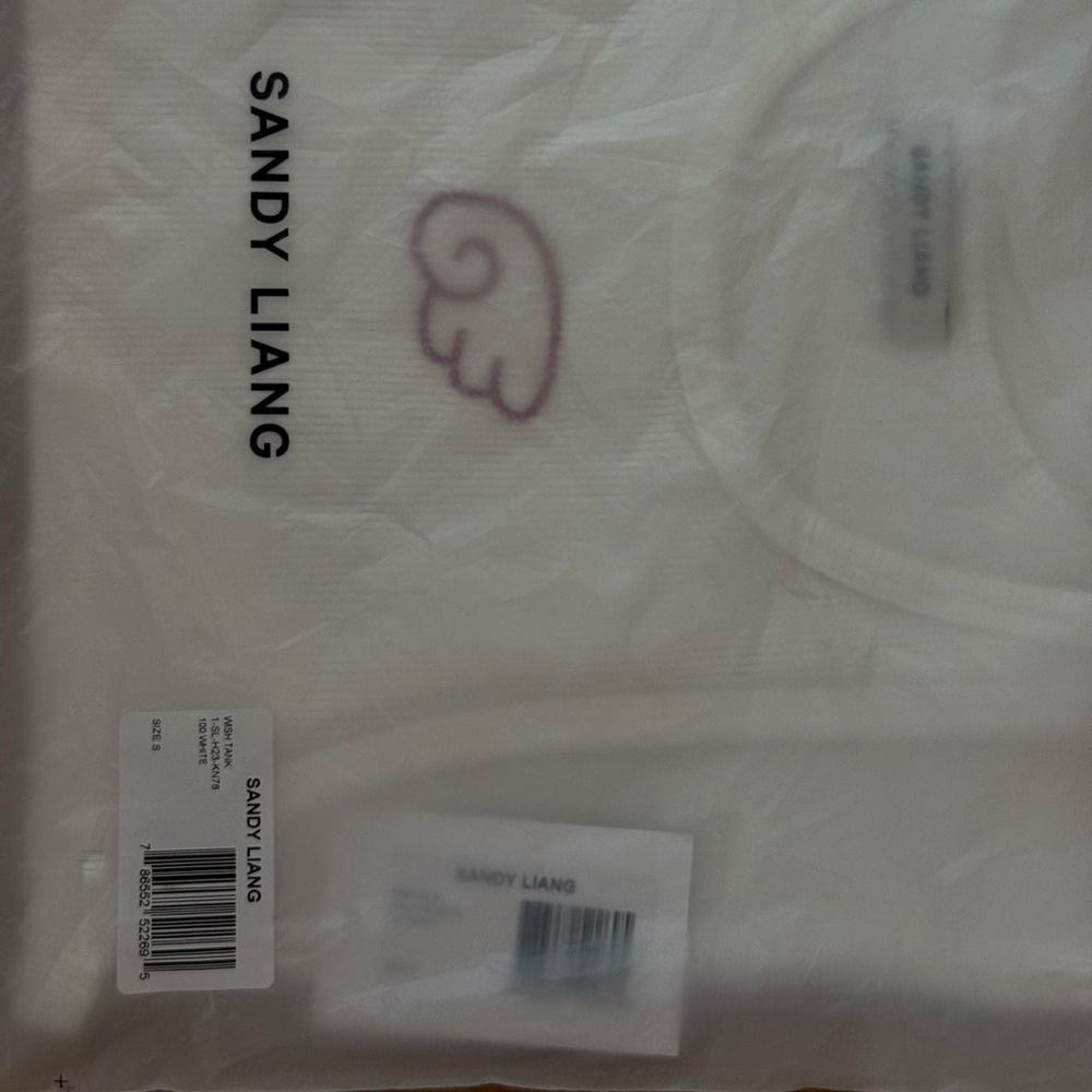 Sandy Liang Wish white tank top NWT - Picture 3 of 3